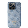Funda rígida Guess GUHCP15LP4TDSCPB Crossbody 4G Metal Logo para Apple iPhone 15 Pro, azul
