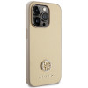 Funda Guess GUHCP15LPS4DGPD PU 4G Strass Metal Logo para Apple iPhone 15 Pro, dorada