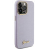 Funda rígida Guess GUHCP15XPGMCSL Glitter Glossy Script para Apple iPhone 15 Pro Max, lila
