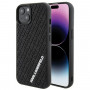 Funda rígida 3D Rubber Multi Logo para Apple iPhone 15, negra, Karl Lagerfeld KLHCP15S3DMKRLK