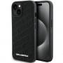 Funda rígida Quilted K Pattern Karl Lagerfeld KLHCP15SPQKPMK para Apple iPhone 15, negra