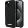 Funda rígida Quilted K Pattern Karl Lagerfeld KLHCP15SPQKPMK para Apple iPhone 15, negra