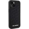 Funda rígida Quilted K Pattern Karl Lagerfeld KLHCP15SPQKPMK para Apple iPhone 15, negra