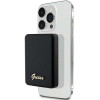 Guess GUPBM3ALGSGK Powerbank 3000 mAh, 5 W, MagSafe Metal Script Logo, negro