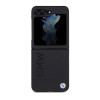 Funda rígida Leather Hot Stamp BMW BMHCZF5SLLBK para Samsung Galaxy Z Flip5, negra