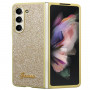 Funda rígida Guess GUHCZFD5HGGSHD Glitter Script para Samsung Galaxy Z Fold5, dorada