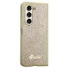 Funda rígida Guess GUHCZFD5HGGSHD Glitter Script para Samsung Galaxy Z Fold5, dorada
