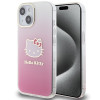 Hello Kitty HKHCP15SHDGKEP IML Gradient Electrop Kitty Head funda rígida para Apple iPhone 15 6.1", rosa