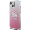 Hello Kitty HKHCP15SHDGKEP IML Gradient Electrop Kitty Head funda rígida para Apple iPhone 15 6.1", rosa