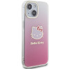 Hello Kitty HKHCP15SHDGKEP IML Gradient Electrop Kitty Head funda rígida para Apple iPhone 15 6.1", rosa