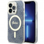 Funda rígida Guess GUHMP15XH4STB Apple iPhone 15 Pro Max IML 4G MagSafe, azul (outlet)