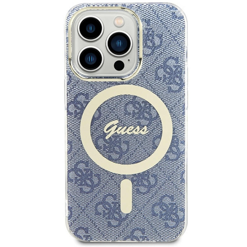Funda rígida Guess GUHMP15XH4STB Apple iPhone 15 Pro Max IML 4G MagSafe, azul (outlet)