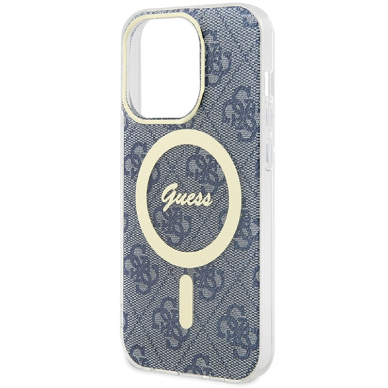 Funda rígida Guess GUHMP15XH4STB Apple iPhone 15 Pro Max IML 4G MagSafe, azul (outlet)