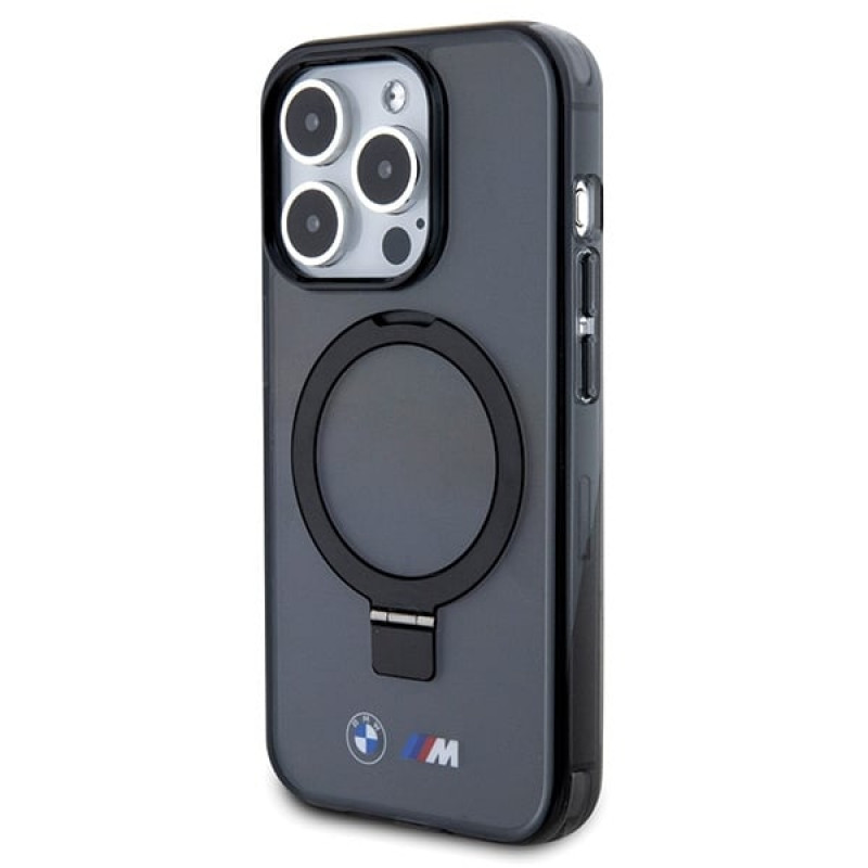 BMW BMHMP15LURSK Apple iPhone 15 Pro funda rígida Ring Stand M Collection MagSafe, negra