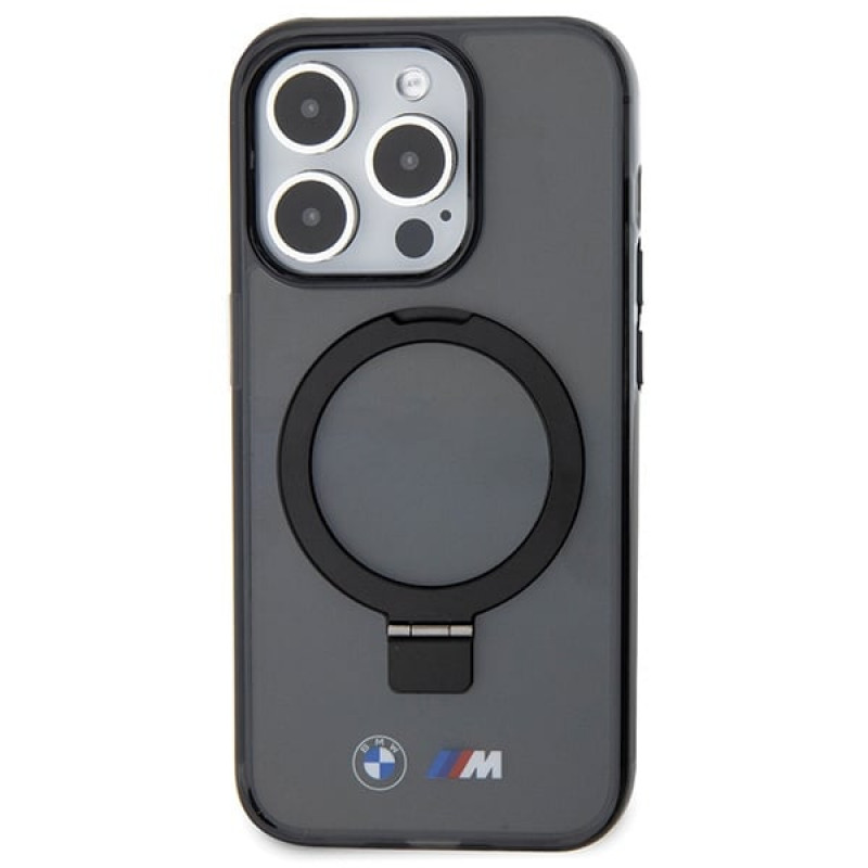 BMW BMHMP15LURSK Apple iPhone 15 Pro funda rígida Ring Stand M Collection MagSafe, negra