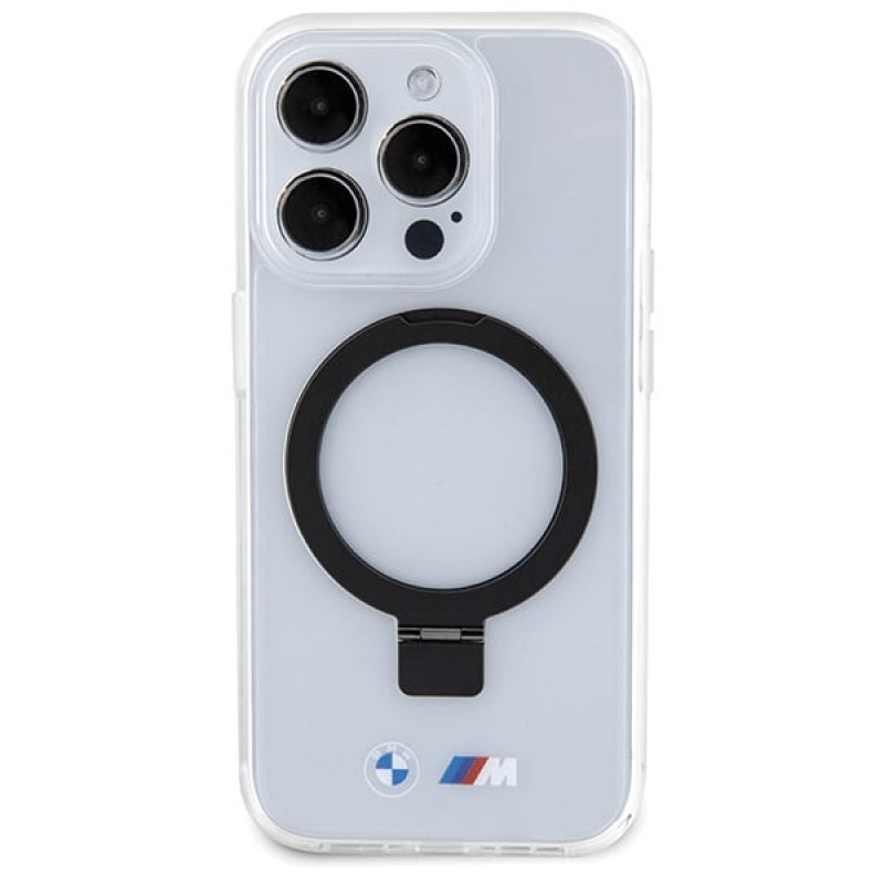 BMW BMHMP15LURST Apple iPhone 15 Pro funda rígida Ring Stand M Collection MagSafe, transparente