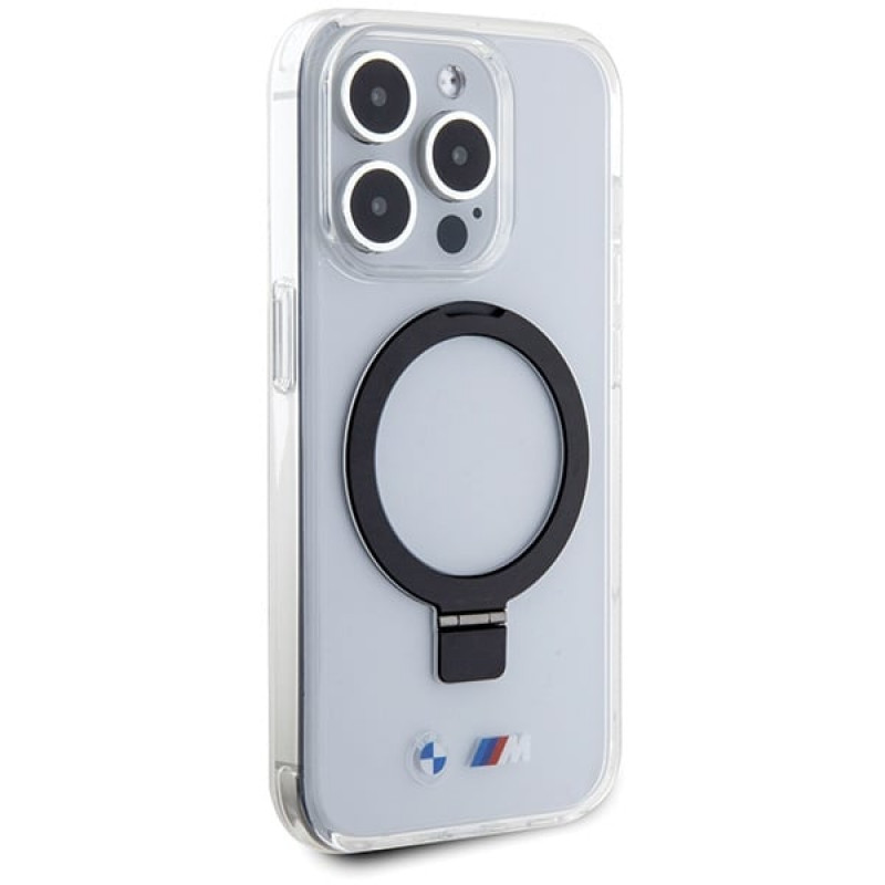 BMW BMHMP15LURST Apple iPhone 15 Pro funda rígida Ring Stand M Collection MagSafe, transparente