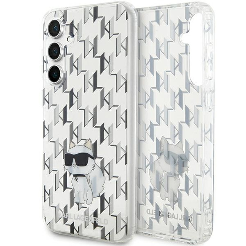 Karl Lagerfeld KLHCS23FEHNCMKLT Funda rígida Samsung Galaxy S23 FE (S711) Monogram Choupette, transparente