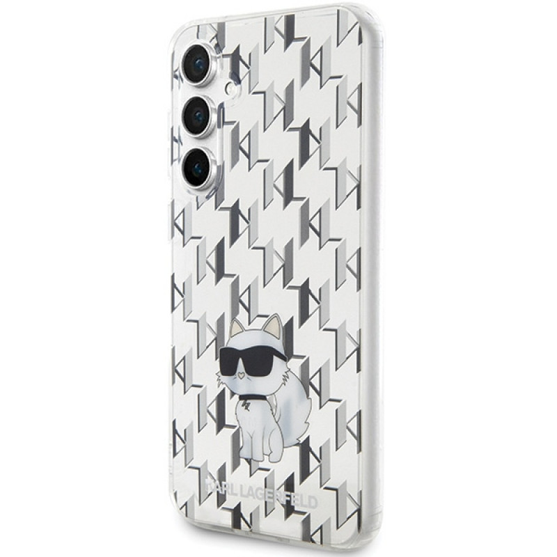 Karl Lagerfeld KLHCS23FEHNCMKLT Funda rígida Samsung Galaxy S23 FE (S711) Monogram Choupette, transparente