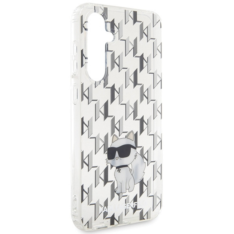 Karl Lagerfeld KLHCS23FEHNCMKLT Funda rígida Samsung Galaxy S23 FE (S711) Monogram Choupette, transparente