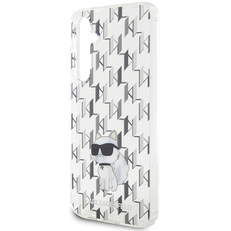 Karl Lagerfeld KLHCS23FEHNCMKLT Funda rígida Samsung Galaxy S23 FE (S711) Monogram Choupette, transparente