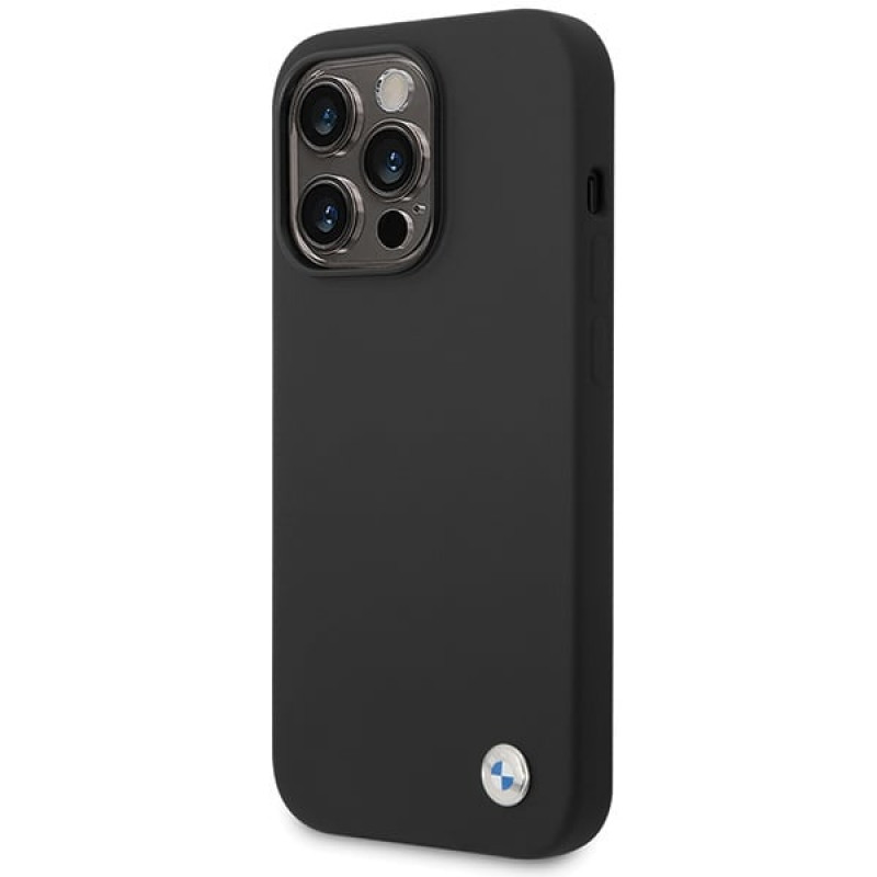 Funda BMW BMHCP15LSILBK Apple iPhone 15 Pro Silicone Metal Logo, negra
