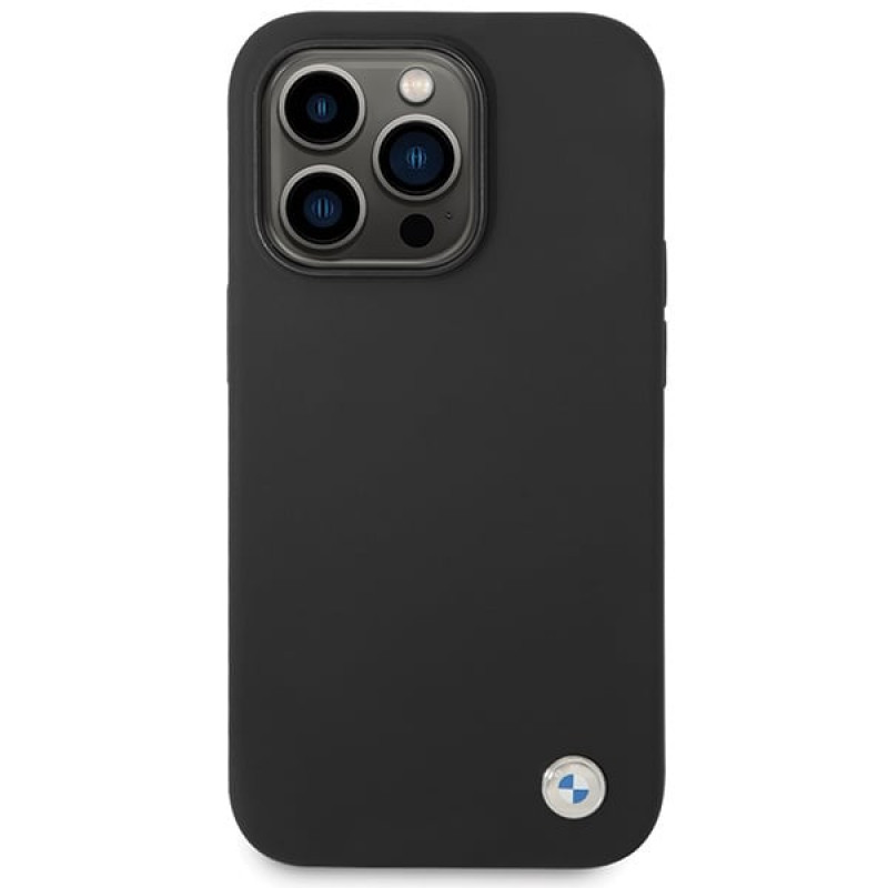Funda BMW BMHCP15LSILBK Apple iPhone 15 Pro Silicone Metal Logo, negra