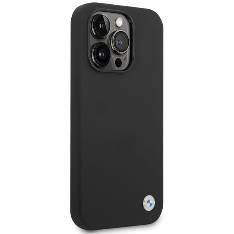 Funda BMW BMHCP15LSILBK Apple iPhone 15 Pro Silicone Metal Logo, negra