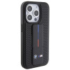 BMW BMHCP15LGSPPRK Funda rígida Apple iPhone 15 Pro Grip Stand Smooth & Perforated, negra