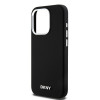 Funda rígida DKNY Apple iPhone 15 Pro Liquid Silicone Small Metal Logo MagSafe, negra