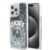 Funda rígida DKNY Apple iPhone 15 Pro Max Liquid Glitter Big Logo, negra