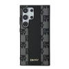 Funda MagSafe DKNY Leather Checkered Mono Pattern para Samsung Galaxy S24 Ultra, negra