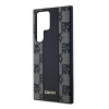 Funda MagSafe DKNY Leather Checkered Mono Pattern para Samsung Galaxy S24 Ultra, negra