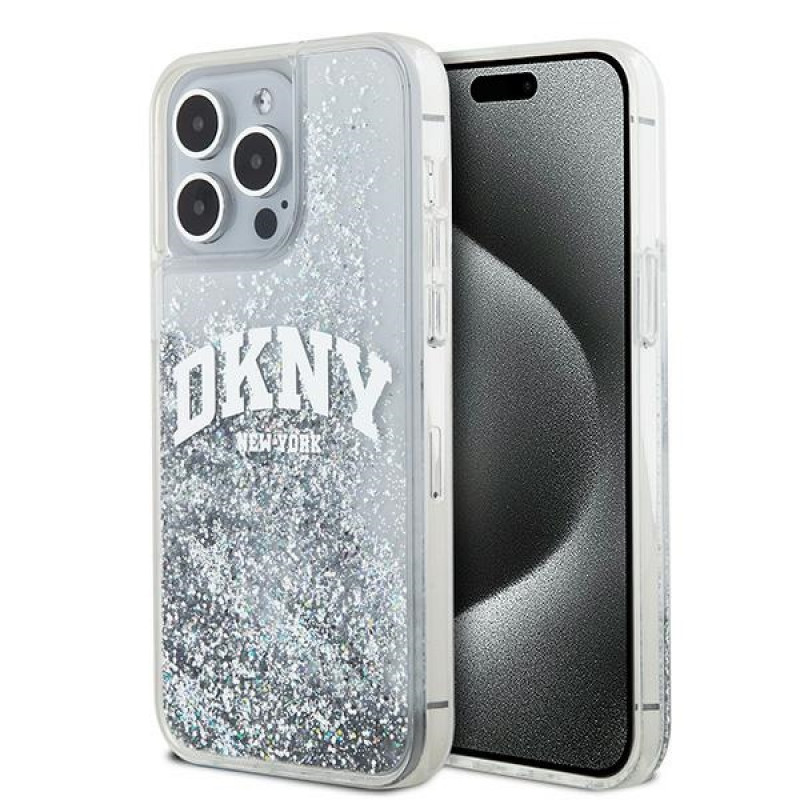 Funda rígida DKNY Apple iPhone 15 Pro Max Liquid Glitter Big Logo