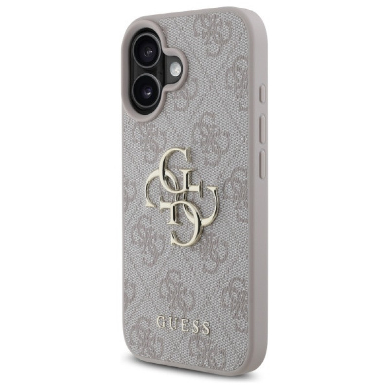Guess GUHCP16S4GMGPI Funda rígida Apple iPhone 16 4G Big Logo, rosa