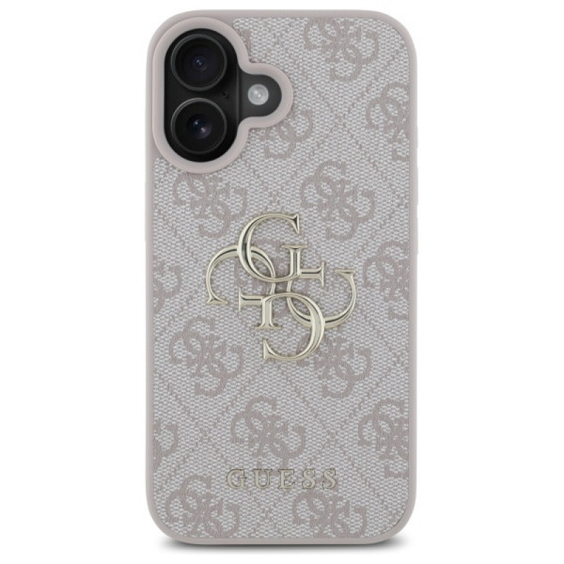Guess GUHCP16S4GMGPI Funda rígida Apple iPhone 16 4G Big Logo, rosa