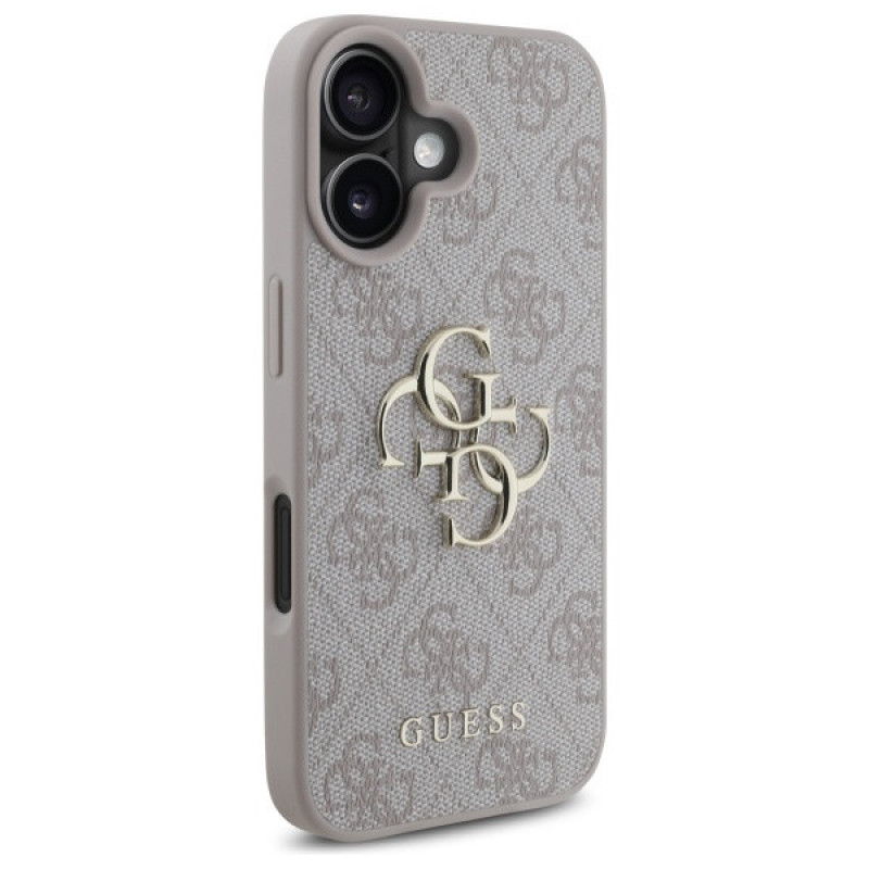 Guess GUHCP16S4GMGPI Funda rígida Apple iPhone 16 4G Big Logo, rosa