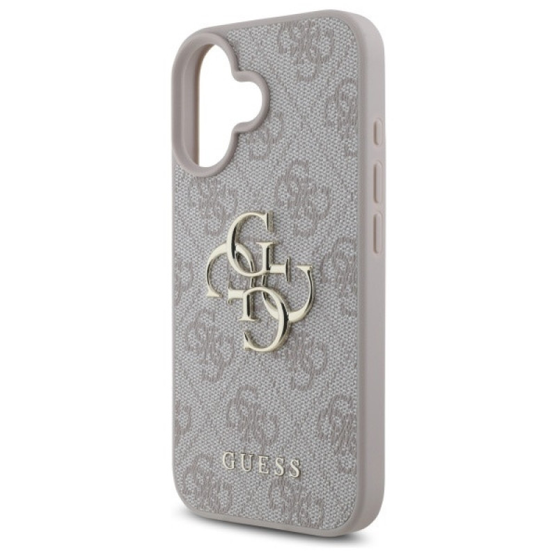 Guess GUHCP16S4GMGPI Funda rígida Apple iPhone 16 4G Big Logo, rosa