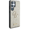 Funda rígida Guess Fixed Glitter Big 4G Metal Logo para Samsung Galaxy S25 Ultra, dorada