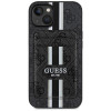Funda Guess 4G Stripes MagSafe con cartera para Apple iPhone 15, negra