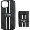Funda Guess 4G Stripes MagSafe con cartera para Apple iPhone 15, negra