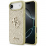 Funda rígida Guess Fixed Glitter Big 4G para Apple iPhone Air, dorada