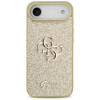 Funda rígida Guess Fixed Glitter Big 4G para Apple iPhone Air, dorada