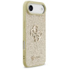 Funda rígida Guess Fixed Glitter Big 4G para Apple iPhone Air, dorada