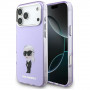 Funda MagSafe Karl Lagerfeld KLD22568 IML Aquarelle Karl & Choupette & Logo para Apple iPhone 17 Pro Max, morada