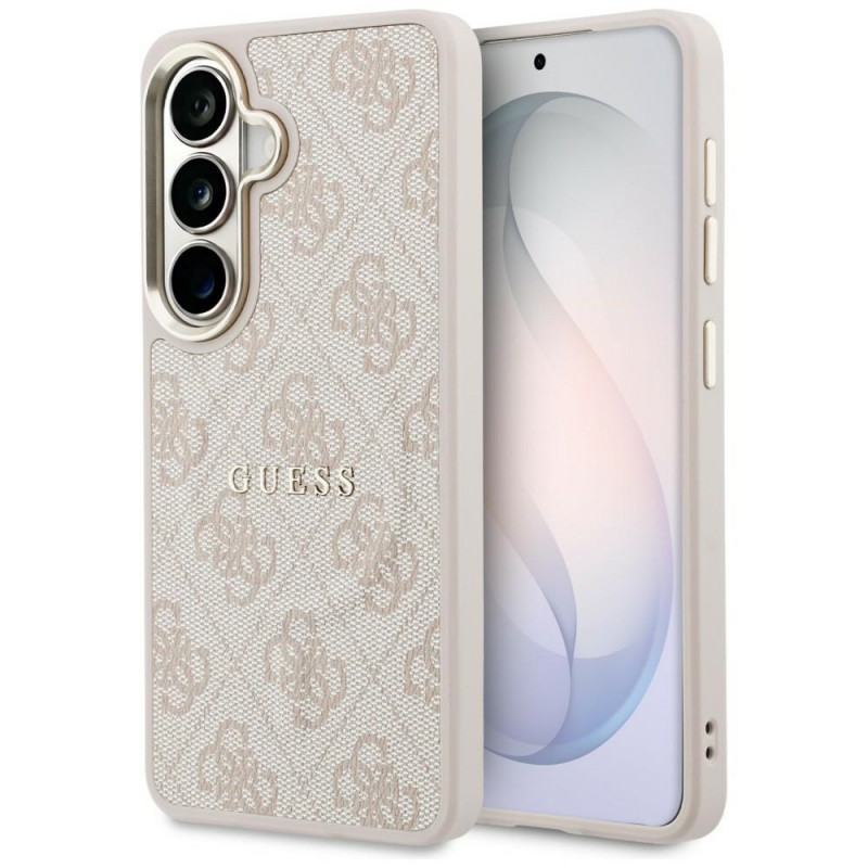 Funda rígida MagSafe 4G Embossed Ring Guess GUE005375 para Samsung Galaxy S26+, rosa