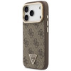 Funda MagSafe Guess 4G PU Triangle Logo & Stand Camera para Apple iPhone 18 Pro Max / 17 Pro Max, marrón