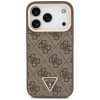 Funda MagSafe Guess 4G PU Triangle Logo & Stand Camera para Apple iPhone 18 Pro Max / 17 Pro Max, marrón