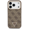 Funda MagSafe Guess 4G PU Triangle Logo & Stand Camera para Apple iPhone 18 Pro / 17 Pro, marrón