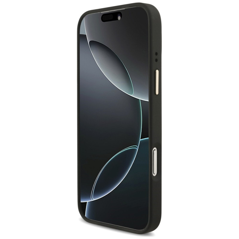 Funda Guess 4G Big 4G Classic Logo Big Strap Metal Buttons con correa para Apple iPhone 18 Pro Max / 17 Pro Max, negra